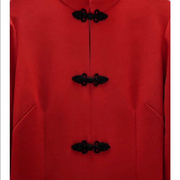 ZARA RED TOGGLE DRESS - Picture 11 of 12